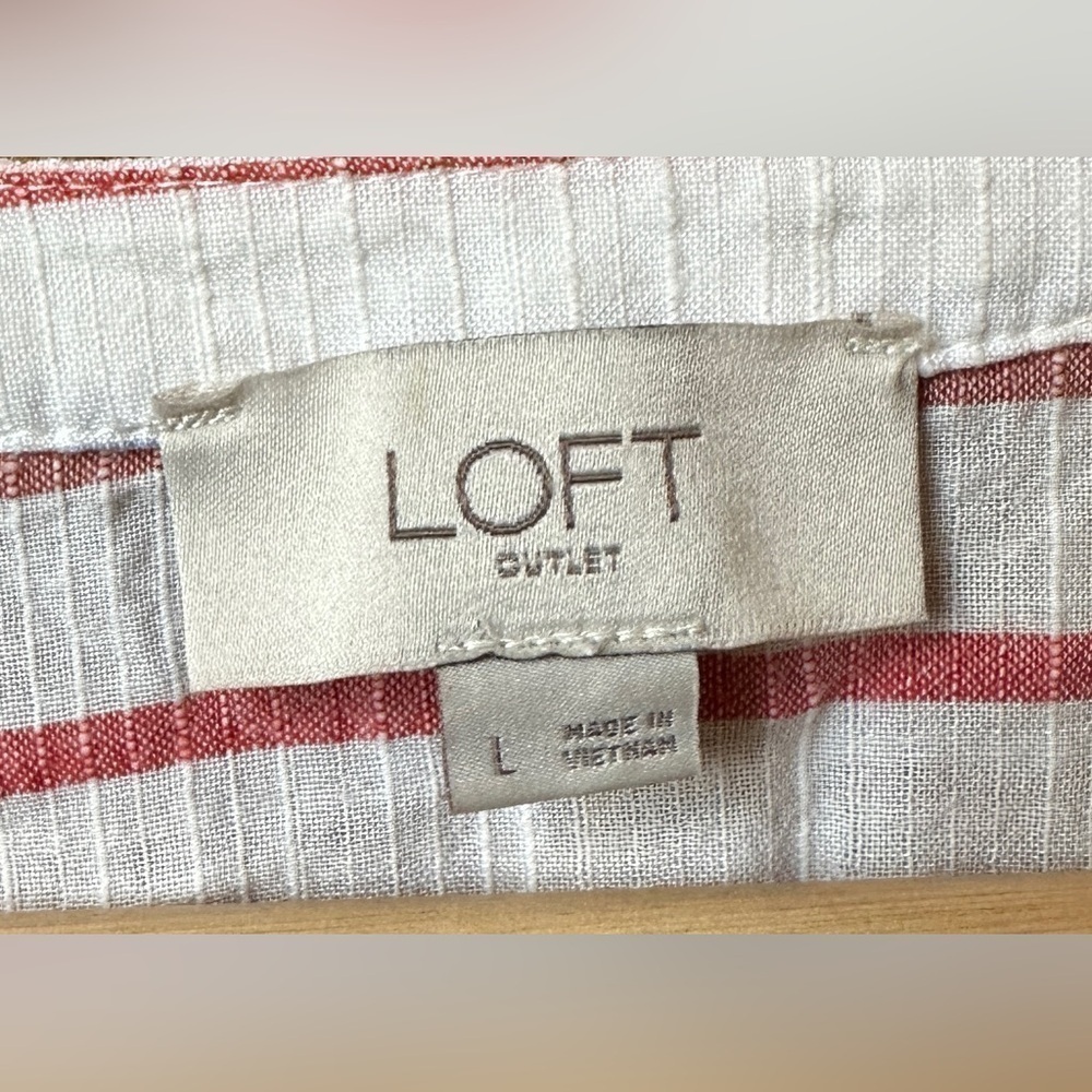 Loft striped button down top - Picture 3 of 6